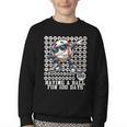 100 Days Of School Boys Dabbing Baseball 100th Day Of School Youth Crewneck Sweatshirt