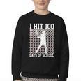 100 Days Of School Boys Kids 100th Day Balls For Baseball Youth Crewneck Sweatshirt 100 Days Of School Boys Kids 100th Day Balls For Baseball Youth Crewneck Sweatshirt