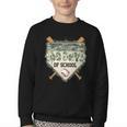 100 Days Of School Home Plate Camo Baseball Dripping Boys Youth Crewneck Sweatshirt 100 Days Of School Home Plate Camo Baseball Dripping Boys Youth Crewneck Sweatshirt