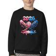 2026 American Flag Baseball Ice Cream Drip Bats Boys Youth Crewneck Sweatshirt 2026 American Flag Baseball Ice Cream Drip Bats Boys Youth Crewneck Sweatshirt