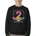 2nd Birthday Baseball Bat Ice-Cream Drip 2yrs Old Boys Kids Youth Crewneck Sweatshirt 2nd Birthday Baseball Bat Ice-Cream Drip 2yrs Old Boys Kids Youth Crewneck Sweatshirt