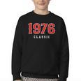 50 Year Old 1976 Classic Baseball Fan 50th Birthday Youth Crewneck Sweatshirt 50 Year Old 1976 Classic Baseball Fan 50th Birthday Youth Crewneck Sweatshirt