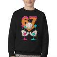 6 7 Ice Cream Drip Baseball Number 67 Player Boy Girl Kids Youth Crewneck Sweatshirt 6 7 Ice Cream Drip Baseball Number 67 Player Boy Girl Kids Youth Crewneck Sweatshirt