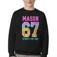 6 7 Mason Baseball Drip Youth Crewneck Sweatshirt 6 7 Mason Baseball Drip Youth Crewneck Sweatshirt