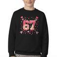 6 7 Melting Number Arrow Baseball Drip Valentine's Day Youth Crewneck Sweatshirt 6 7 Melting Number Arrow Baseball Drip Valentine's Day Youth Crewneck Sweatshirt