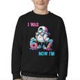 I Was 6 Now I'm 7 Baseball Birthday Drip Ice Cream Boy Youth Crewneck Sweatshirt