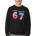 I Was 6 Now I'm 7 Birthday Baseball Drip For Boys Kid Youth Crewneck Sweatshirt I Was 6 Now I'm 7 Birthday Baseball Drip For Boys Kid Youth Crewneck Sweatshirt