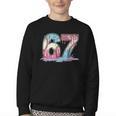 67 Baseball Ice Cream Drip Meme Six Seven Gen Alpha Youth Crewneck Sweatshirt