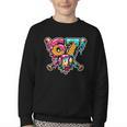 67 Baseball Ice Cream Drip Number Youth Crewneck Sweatshirt