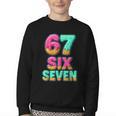 67 Ice Cream Drip Baseball Six Seven 6-7 Meme Teen Boy Youth Crewneck Sweatshirt