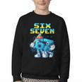 67 Six Seven 6-7 Italian Brainrot Kids Baseball Meme Youth Crewneck Sweatshirt