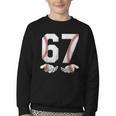 67 Six Seven Number 6 7 Meme Baseball Six Seven For Boys Men Youth Crewneck Sweatshirt