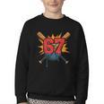 67 Sports Meme – Baseball Bats Number 6 7 Youth Crewneck Sweatshirt 67 Sports Meme – Baseball Bats Number 6 7 Youth Crewneck Sweatshirt