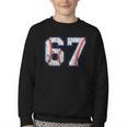 67 Sports Meme – Baseball Number 6 7 Youth Crewneck Sweatshirt 67 Sports Meme – Baseball Number 6 7 Youth Crewneck Sweatshirt