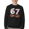 67 Trend Baseball Glove Number Style Youth Crewneck Sweatshirt