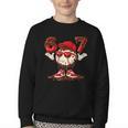 67 Valentine Day Baseball Chocolate Ice Cream Drip Youth Crewneck Sweatshirt