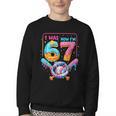7th Birthday Boys I Was 6 Now I'm 7 Baseball Ice Cream Drip Youth Crewneck Sweatshirt 7th Birthday Boys I Was 6 Now I'm 7 Baseball Ice Cream Drip Youth Crewneck Sweatshirt