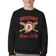 8 Year Old Boys Awesome Since 2018 Baseball Birthday Youth Crewneck Sweatshirt 8 Year Old Boys Awesome Since 2018 Baseball Birthday Youth Crewneck Sweatshirt