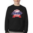 Auntie Rookie Of Year 1st Birthday Baseball Theme Matching Youth Crewneck Sweatshirt Auntie Rookie Of Year 1st Birthday Baseball Theme Matching Youth Crewneck Sweatshirt