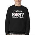 Back To School 2027 Baseball 2027 Graduation Class Of 2027 Youth Crewneck Sweatshirt