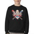 Baseball 2026 Ice Cream Drip Bats For Boys Birthday Graphic Youth Crewneck Sweatshirt