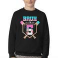Baseball 5 Year Old Ice Cream Drip 5th Birthday Boys Player Youth Crewneck Sweatshirt Baseball 5 Year Old Ice Cream Drip 5th Birthday Boys Player Youth Crewneck Sweatshirt