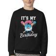 Baseball 6 Year Old Ice Cream Drip 6th Birthday Boy Number 6 Youth Crewneck Sweatshirt Baseball 6 Year Old Ice Cream Drip 6th Birthday Boy Number 6 Youth Crewneck Sweatshirt