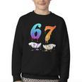 Baseball 67 Ice Cream Drip Six Seven Boys Meme Youth Crewneck Sweatshirt