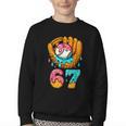 Baseball 67 Ice Cream Drip 67 Six Seven Meme 67th Birthday Youth Crewneck Sweatshirt Baseball 67 Ice Cream Drip 67 Six Seven Meme 67th Birthday Youth Crewneck Sweatshirt