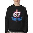 Baseball 67 Six Seven Gen Alpha Meme Drip Youth Crewneck Sweatshirt Baseball 67 Six Seven Gen Alpha Meme Drip Youth Crewneck Sweatshirt