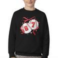 Baseball 67 Six Seven Gen Alpha Meme Valentine's Day Youth Crewneck Sweatshirt