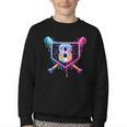 Baseball 8 Year Old Ice Cream Drip 8th Birthday Party Youth Crewneck Sweatshirt Baseball 8 Year Old Ice Cream Drip 8th Birthday Party Youth Crewneck Sweatshirt