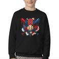 Baseball 8 Year Old Splash Drip 8th Birthday Boy Number 8 Youth Crewneck Sweatshirt Baseball 8 Year Old Splash Drip 8th Birthday Boy Number 8 Youth Crewneck Sweatshirt