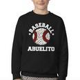 Baseball Abuelito Distressed Vintage Grandpa Game Day Youth Crewneck Sweatshirt Baseball Abuelito Distressed Vintage Grandpa Game Day Youth Crewneck Sweatshirt