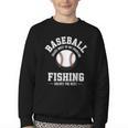 Baseball & Fishing Youth Crewneck Sweatshirt