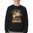 Baseball Banana Sports Drip Art For Kids Youth Crewneck Sweatshirt