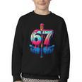 Baseball Bat Hands Drip 67 Six Seven Gen Alpha Slang Meme Youth Crewneck Sweatshirt Baseball Bat Hands Drip 67 Six Seven Gen Alpha Slang Meme Youth Crewneck Sweatshirt