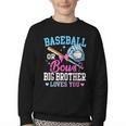 Baseball Or Bows Big Brother Loves You Gender Pink Or Blue Youth Crewneck Sweatshirt Baseball Or Bows Big Brother Loves You Gender Pink Or Blue Youth Crewneck Sweatshirt