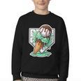 Baseball Boys Ice Cream Drip Baseball Boys Youth Mint Choco Youth Crewneck Sweatshirt