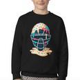 Baseball Catcher Mask Ice Cream Dripping Baseball Boy Youth Youth Crewneck Sweatshirt