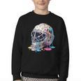 Baseball Catcher Mask Ice Cream Dripping Baseball Boys Youth Crewneck Sweatshirt Baseball Catcher Mask Ice Cream Dripping Baseball Boys Youth Crewneck Sweatshirt