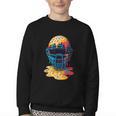 Baseball Catcher Mask Ice Cream Dripping Baseball Fan Boys Youth Crewneck Sweatshirt Baseball Catcher Mask Ice Cream Dripping Baseball Fan Boys Youth Crewneck Sweatshirt
