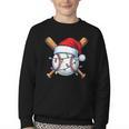 Baseball Christmas Lights Santa Christmas Baseball Player Youth Crewneck Sweatshirt Baseball Christmas Lights Santa Christmas Baseball Player Youth Crewneck Sweatshirt