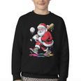 Baseball Christmas Santa Claus Batter Baseball Drip Youth Crewneck Sweatshirt Baseball Christmas Santa Claus Batter Baseball Drip Youth Crewneck Sweatshirt