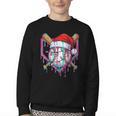 Baseball Christmas Santa Hat Baseball Christmas Drip Youth Crewneck Sweatshirt Baseball Christmas Santa Hat Baseball Christmas Drip Youth Crewneck Sweatshirt