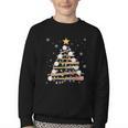 Baseball Christmas Tree Light Xmas Baseball Boys Kids Youth Crewneck Sweatshirt