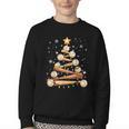 Baseball Christmas Tree Light Xmas Baseball Youth Crewneck Sweatshirt Baseball Christmas Tree Light Xmas Baseball Youth Crewneck Sweatshirt