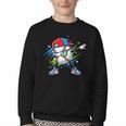 Baseball Dabbing Sports For Boys And Girls Game Day Youth Crewneck Sweatshirt Baseball Dabbing Sports For Boys And Girls Game Day Youth Crewneck Sweatshirt
