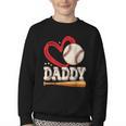 Baseball Daddy Baseball Heart Family Matching Youth Crewneck Sweatshirt