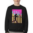 Baseball Drip Bat Boys Ice Cream American Flag 4th Of July Youth Crewneck Sweatshirt Baseball Drip Bat Boys Ice Cream American Flag 4th Of July Youth Crewneck Sweatshirt